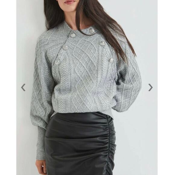 Veronica Beard Sweaters - Veronica Beard Silver Grady Metallic Sweater XS